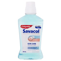 Colgate Savacol Gum Care Daily Rinse Alcohol Free 500ml x4