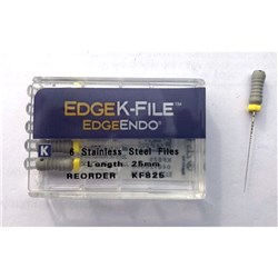 Edge K-File Size 8 25mm Pk 6