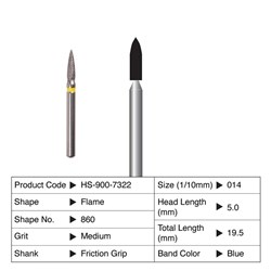 HENRY SCHEIN Maxima Diamond Bur FG 860014M Med-grit pkt 5