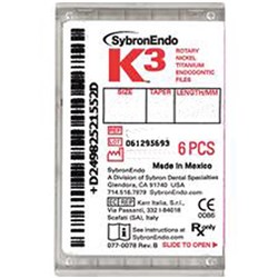 K3 File Orifice Opener 25mm .12 Taper Red pkt 6