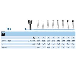 T-Carbide Bur HP #H2-016 Inverted Cone pkt 5