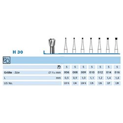 T-Carbide Bur HP #H30-010 Inverted Cone (US#: 35) pkt 5