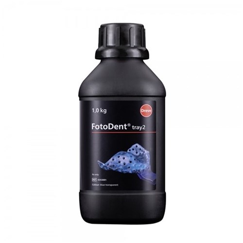 FotoDent tray2 385/405 nm 1 kg bottle blue transparent