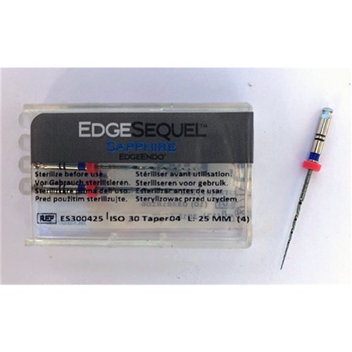 EdgeSequel Sapphire taper .04 size 30 21mm Pkt4