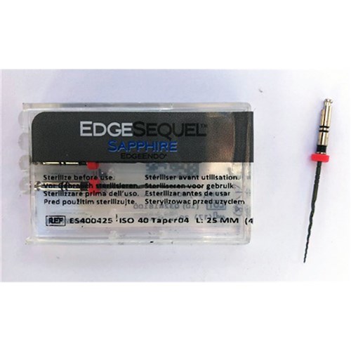 EdgeSequel Sapphire taper .04 size 40 25mm Pkt4