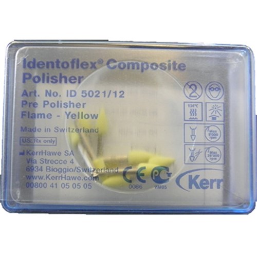 Identoflex Composite Pre polisher Flame Yellow pkt 12