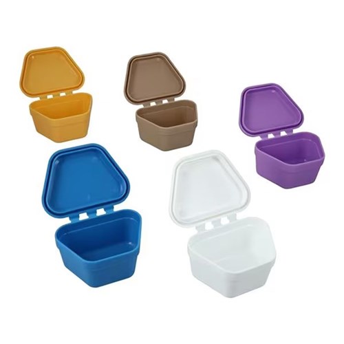 Henry Schein Denture Boxes Assorted Colours Pack of 12