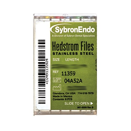 Hedstrom File 25mm Size 55 Red pkt 6