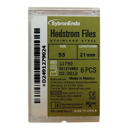 Hedstrom File 21mm Size 55 Red Pack of 6