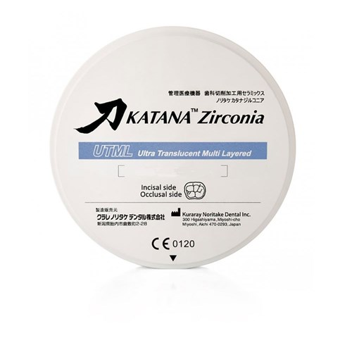 Katana Zirconia UTML A2 98.5mm X 14MM CAD/CAM Disc