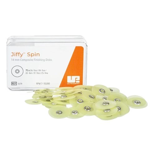 Jiffy Spin Disc Fine 14mm Yellow Pkt75