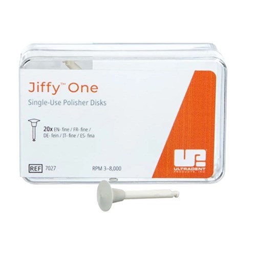 Jiffy One Single Use Discs Fine-Grit White Pkt20