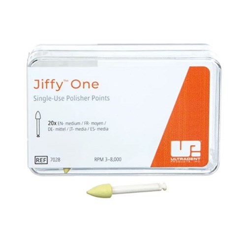 Jiffy One Single Use Points Medium-Grit Yellow Pkt20