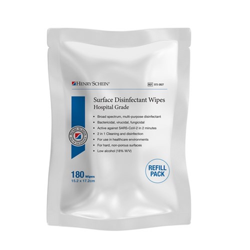 HS 5722627 HS Surface Disinfectant Wipes Hospital Grade 180 Refill 